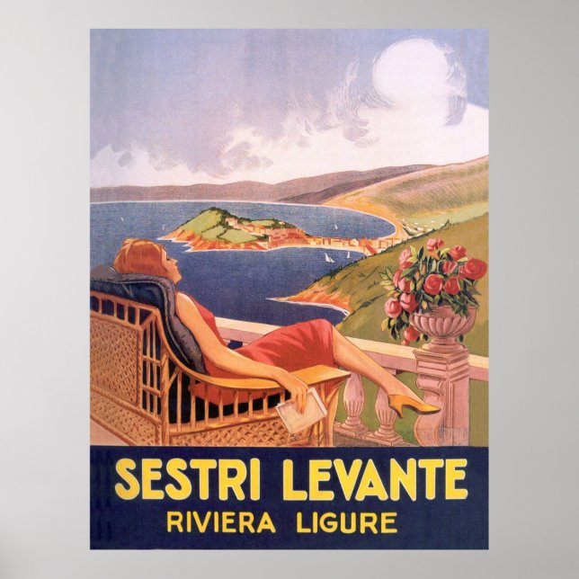 Sestri Levante, Riviera Ligure, Italien Poster (Framsidan)