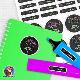 Set - 26 Namensaufkleber Spielecontroller | Klistermärken