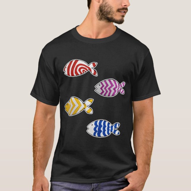 Set_2 av 4 roliga fisksticker t shirt (Framsida)