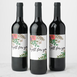Set de etiquetas floral  para alimentos y bebidas vinflaska etikett