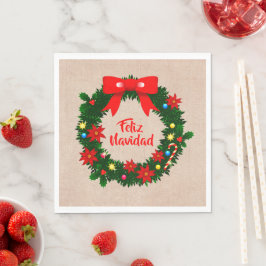 Set Feliz Navidad God jul Wand Luncheon Pappersservett
