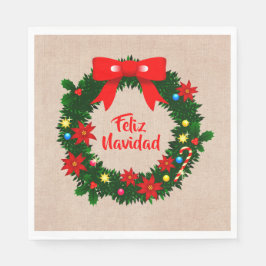 Set Feliz Navidad God jul Wand Luncheon Pappersservett