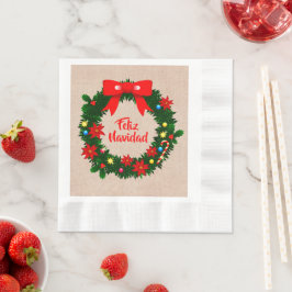 Set Feliz Navidad God jul Wand Luncheon Pappersservett