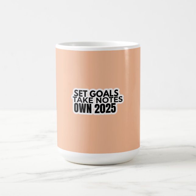 Set Goals. Take Notes. 2025 Mug Kaffemugg (Center)