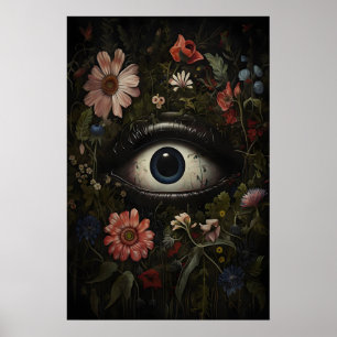 Set med 10 mörka akademitryck – gotisk poster