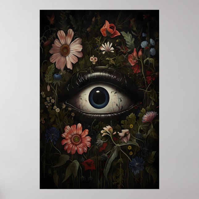 Set med 10 mörka akademitryck – gotisk poster (Framsidan)
