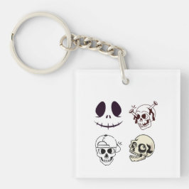 Set of Four Unique Skull Illustrations