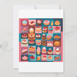 set of pastries delicious  inbjudningar