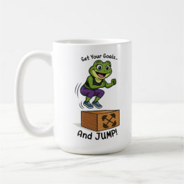 Set Your Goals and Jump – Female Frog Workout Kaffemugg