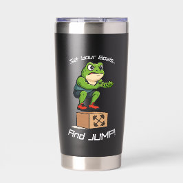 Set Your Goals And Jump - Male Frog Box Jump