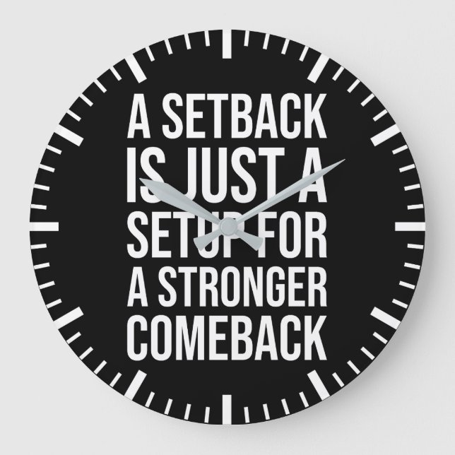 Setback vs Comeback - Framgångsrik Stor Klocka (Framsida)