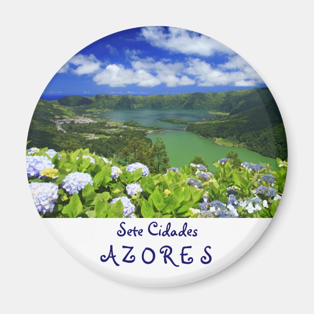 Sete Cidades, Azorerna Magnet (Framsidan)