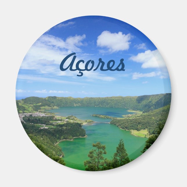 Sete Cidades - Azorerna Magnet (Framsidan)
