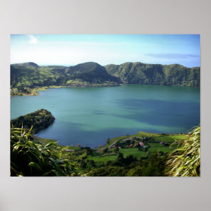 Sete Cidades lagun i S. Miguel, Azores Poster