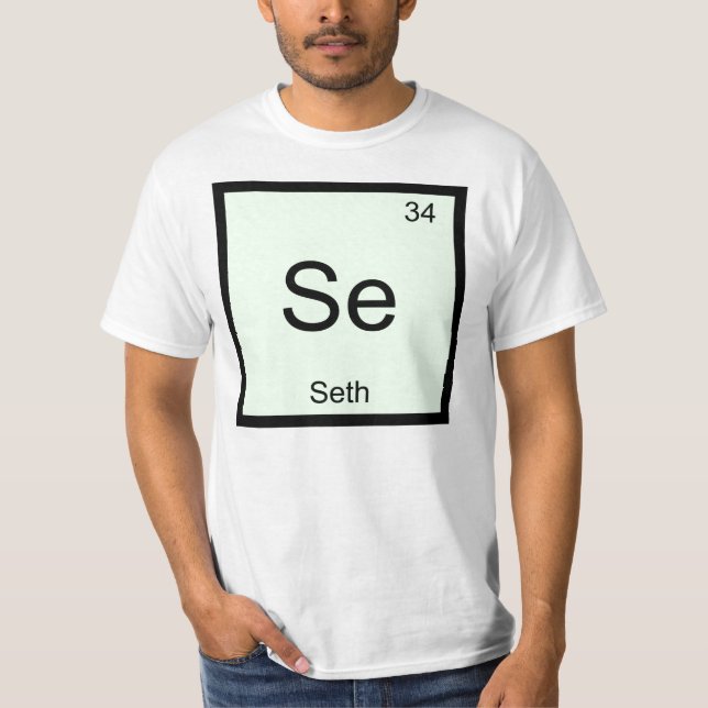 Seth Namn Kemiskt Element Periodiska Systemet Tröja (Framsida)