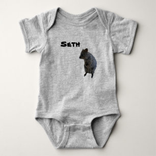 Seth Namn Med Aussie Quokka, Babykroppsoverall T Shirt