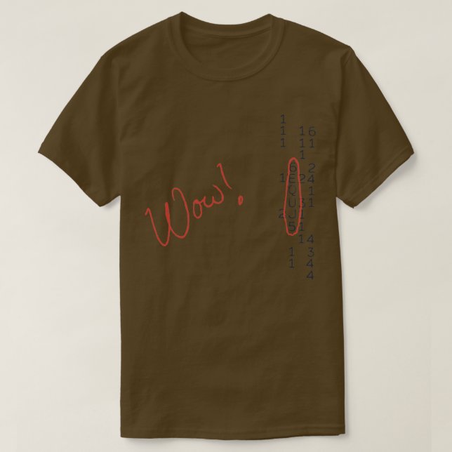 SETI-meddelande för wow-signal T Shirt (Design framsida)