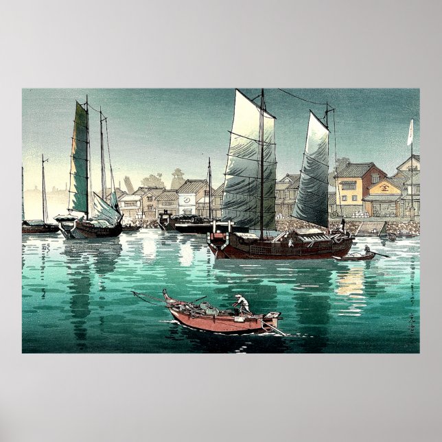 Seto Inland Sea Akashi Bay Tsuchiya Koitsu 1938 Poster (Framsidan)