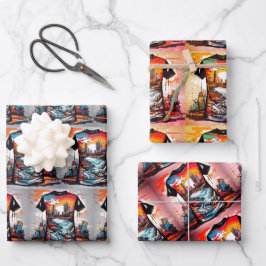 Sets de hojas de papel de regalo Nueva York 