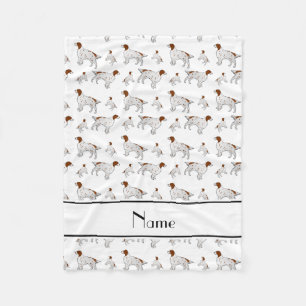 Setter för känd vit för personlig engelsk fleecefilt