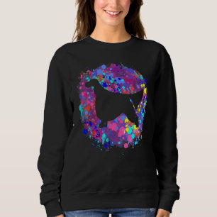 Setter Hund Rosa Watercolor Splatter Art T Shirt