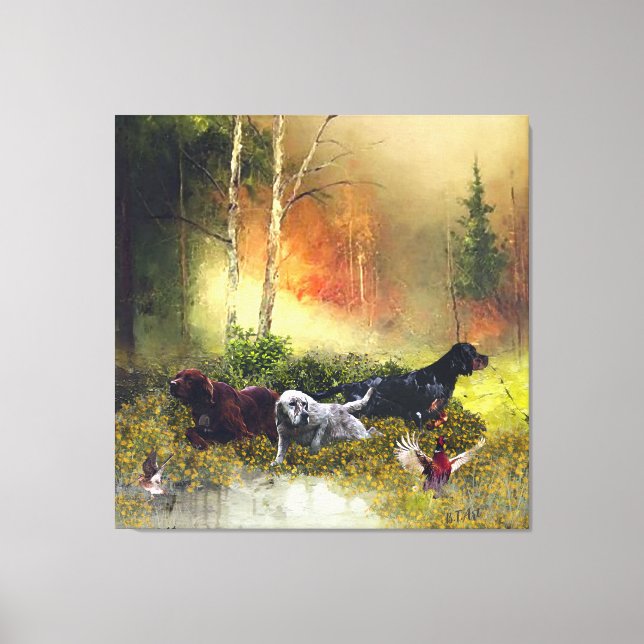 Setters-familjen Canvastryck (Framsida)