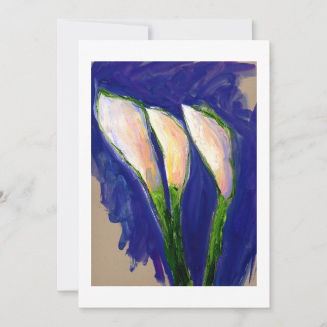 "Setting Sail" Lily Flower Painting Investigation Inbjudningar (Framsida)