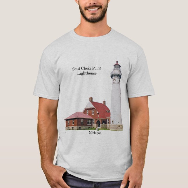 Seul Choix Point Lighthouse-skjortljus T Shirt (Framsida)