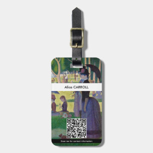 Seurat - A Söndag på La Grande Jatte - QR-kod Bagagebricka