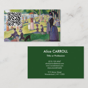 Seurat - A Söndag på La Grande Jatte - QR-kod Visitkort