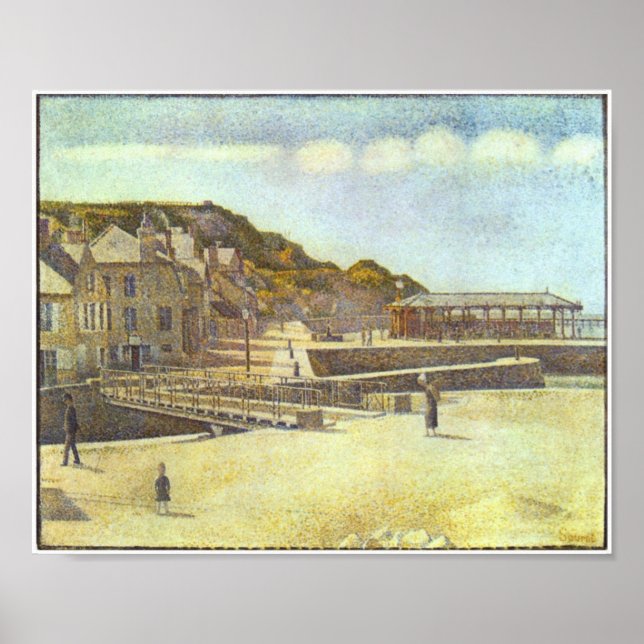 Seurat-Bridge och Port-en-Bessin Poster (Framsidan)