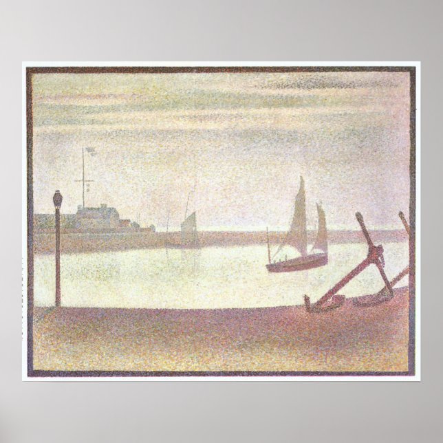 Seurat Channel Gravelines Evening Poster (Framsidan)