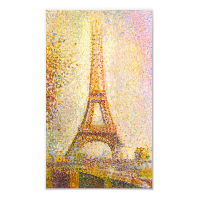 Seurat Eiffel Torn Skriv ut Fototryck (Framsidan)