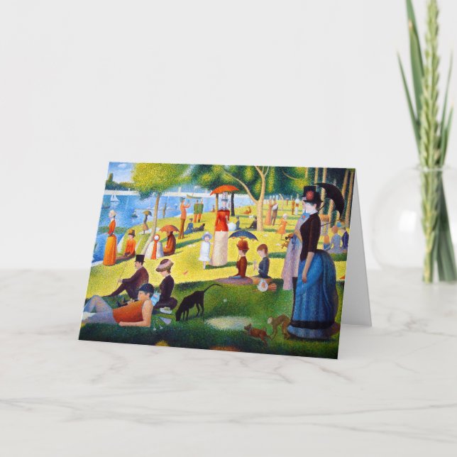 Seurat: En söndag på La stora Jatte Kort (Framsida)