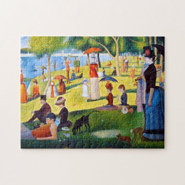 Seurat: En söndag på La stora Jatte Pussel (Horisontell)
