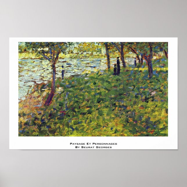 Seurat Georges betalning Et personnages Poster (Framsidan)