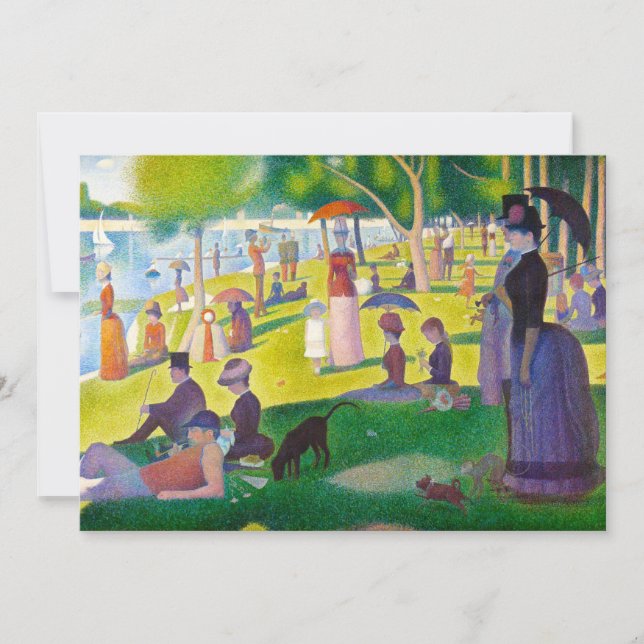 Seurat La Grande Jatte-inbjudningar Inbjudningar (Framsida)