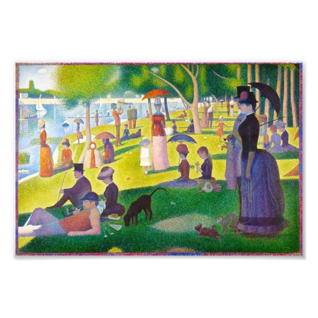 Seurat La Grande Jatte Skriv ut Fototryck (Framsidan)