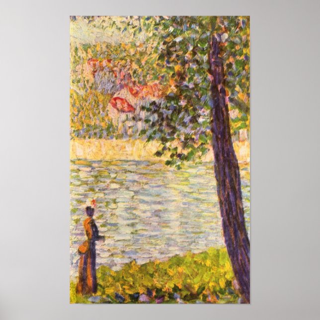 Seurat-Morgonpromenad (Seine at Courbevoie) Poster (Framsidan)