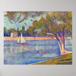 Seurat - Seine vid Grand Jatte i Vår Poster