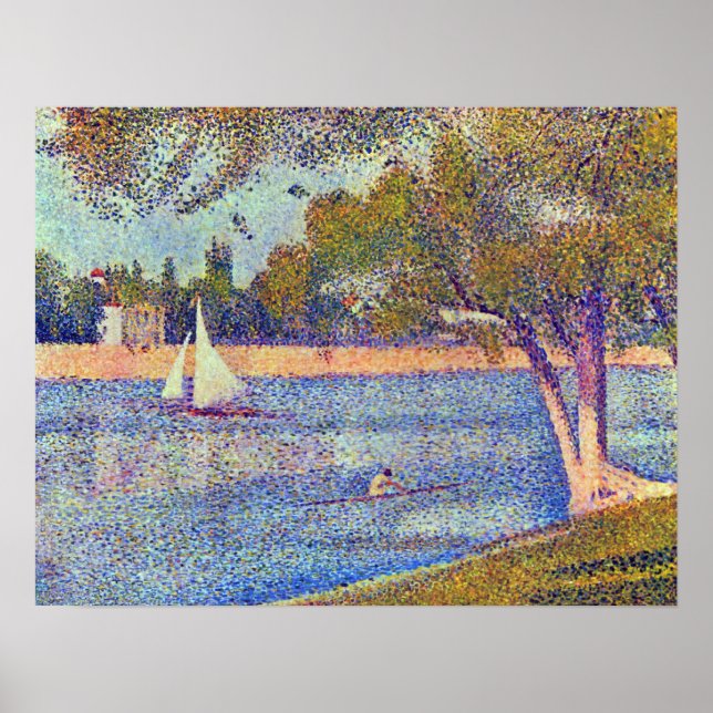 Seurat - Seine vid Grand Jatte i Vår Poster (Framsidan)