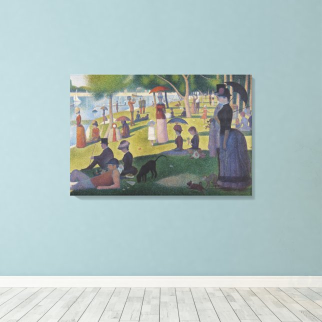 Seurat söndag La Grande Jatte Finkonst Canvastryck (Insitu (trägolv))