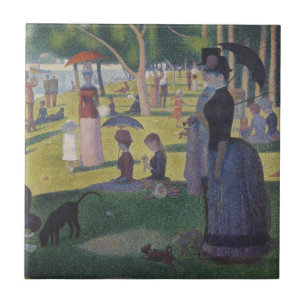 Seurat söndag La Grande Jatte Finkonst Kakelplatta