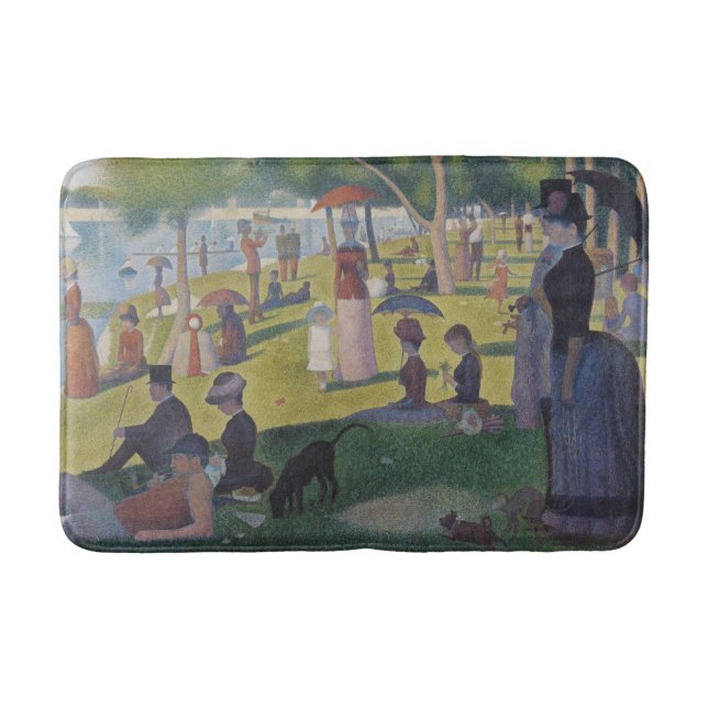 Seurat Söndag på La Grande Jatte Classic Painting Badrumsmatta (Framsidan)