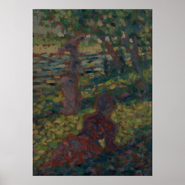 Seurat Woman in Park Poster