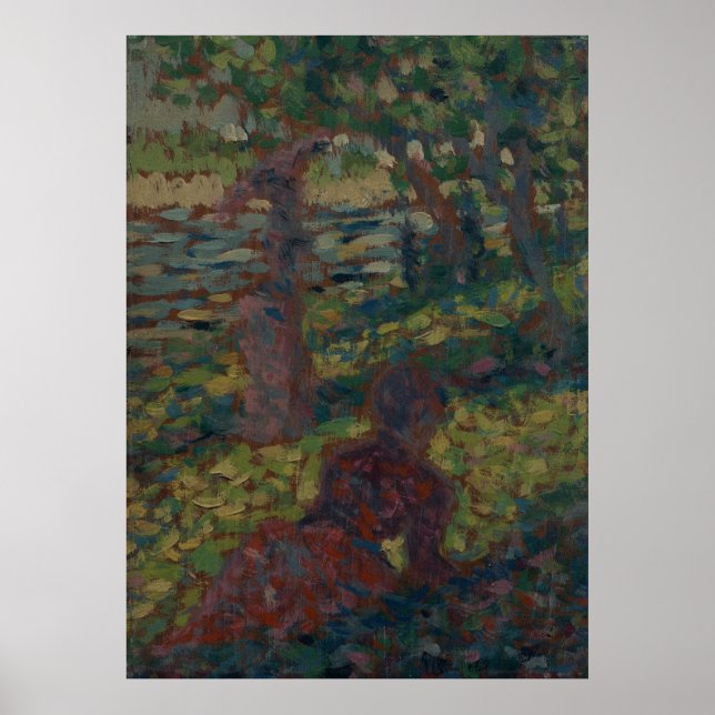 Seurat Woman in Park Poster (Framsidan)