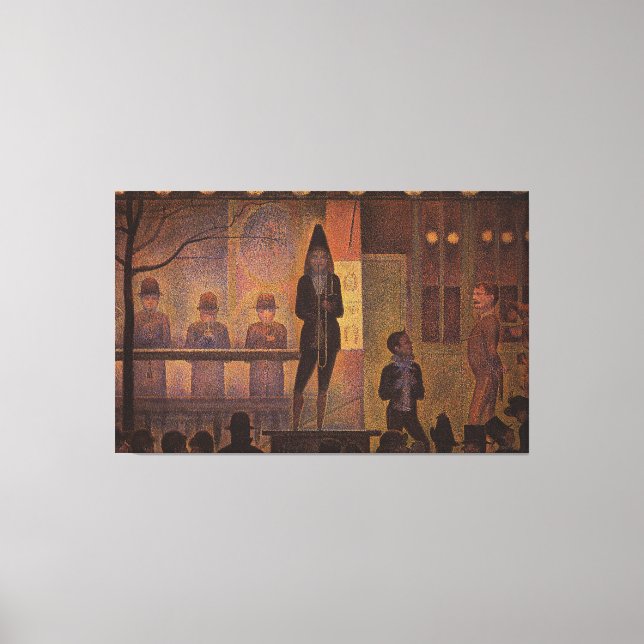Seurat's Circus Sideshow (Parad de Cirque) Canvastryck (Framsida)