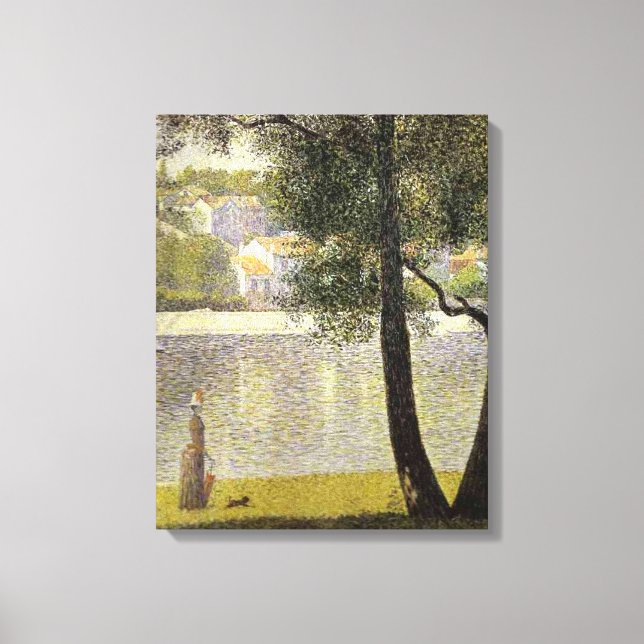 Seurats "La Seine a Courbevoie" Canvastryck (Framsida)