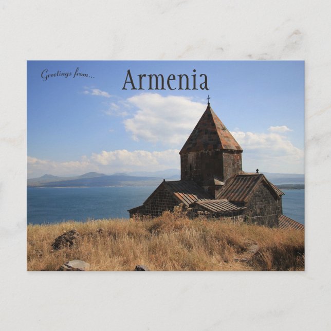 Sevanavank-klostret i Armenien Vykort (Framsida)