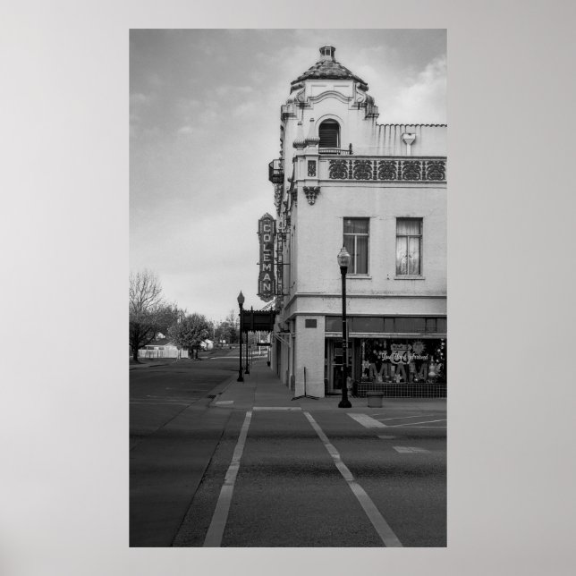 Sevärdheter längs Route 66 Coleman Theater  Poster (Framsidan)